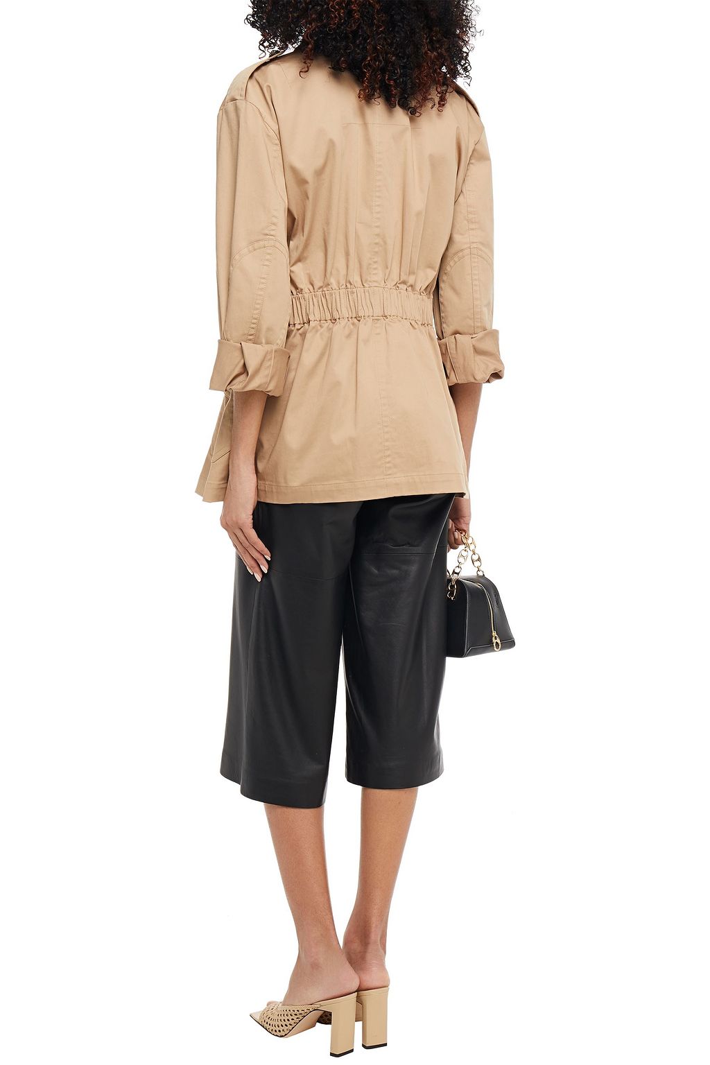DOLCE&GABBANA Gathered cotton-blend field jacket