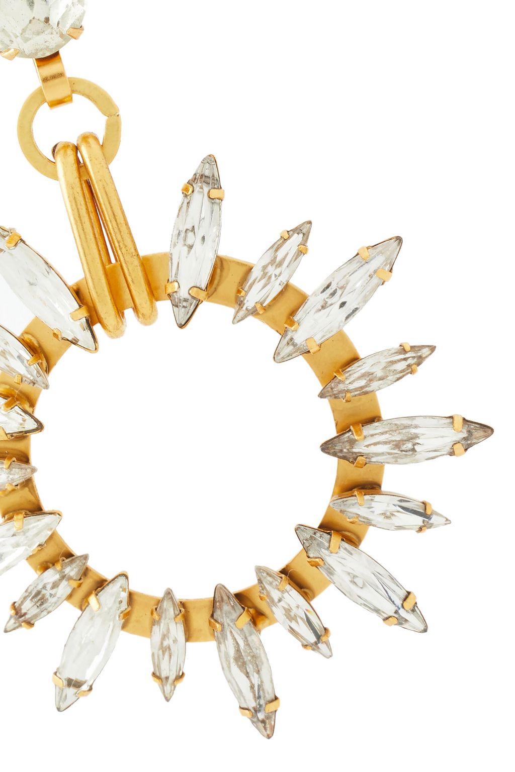 ELIZABETH COLE 24-karat gold-plated Swarovski crystal earrings