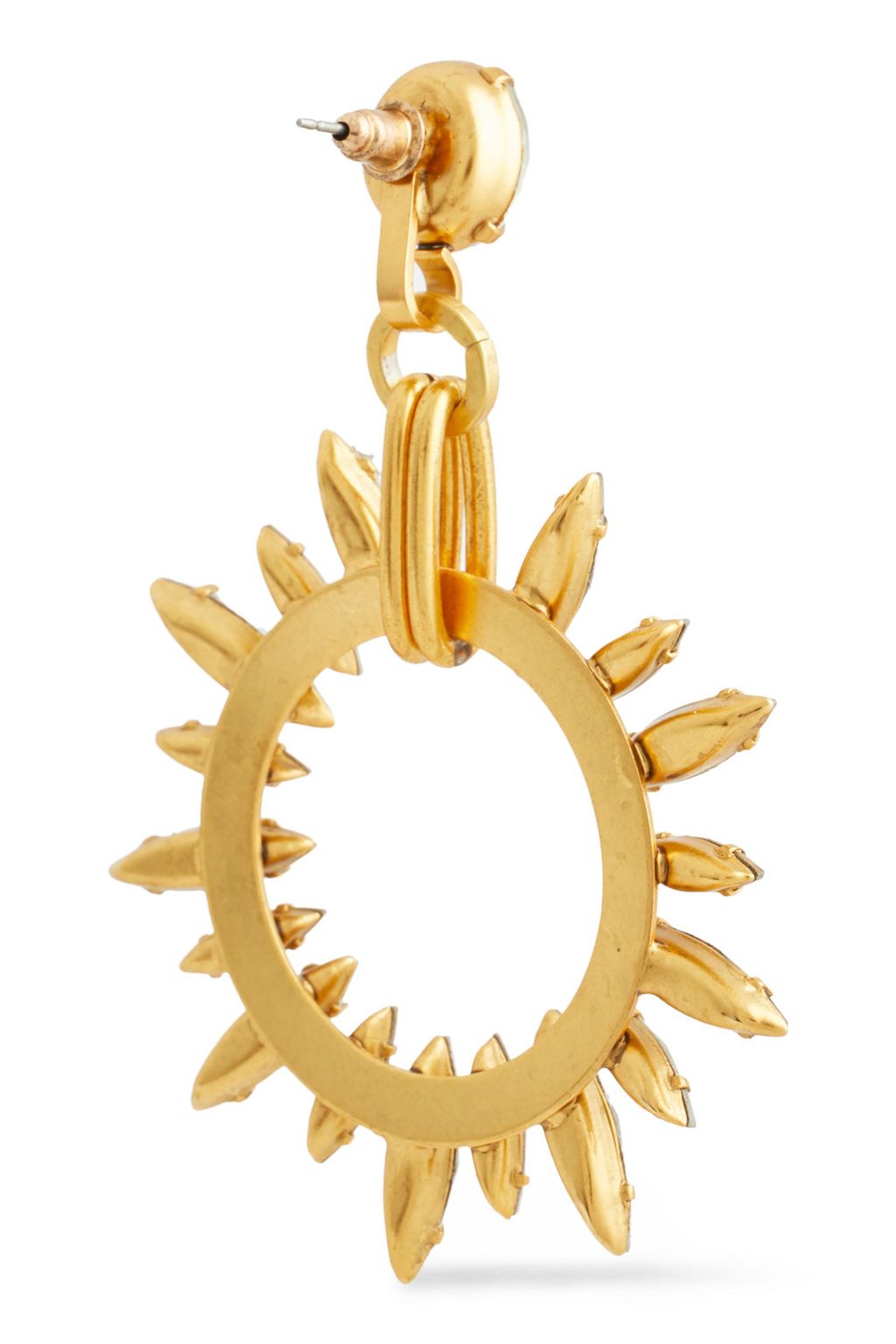 ELIZABETH COLE 24-karat gold-plated Swarovski crystal earrings