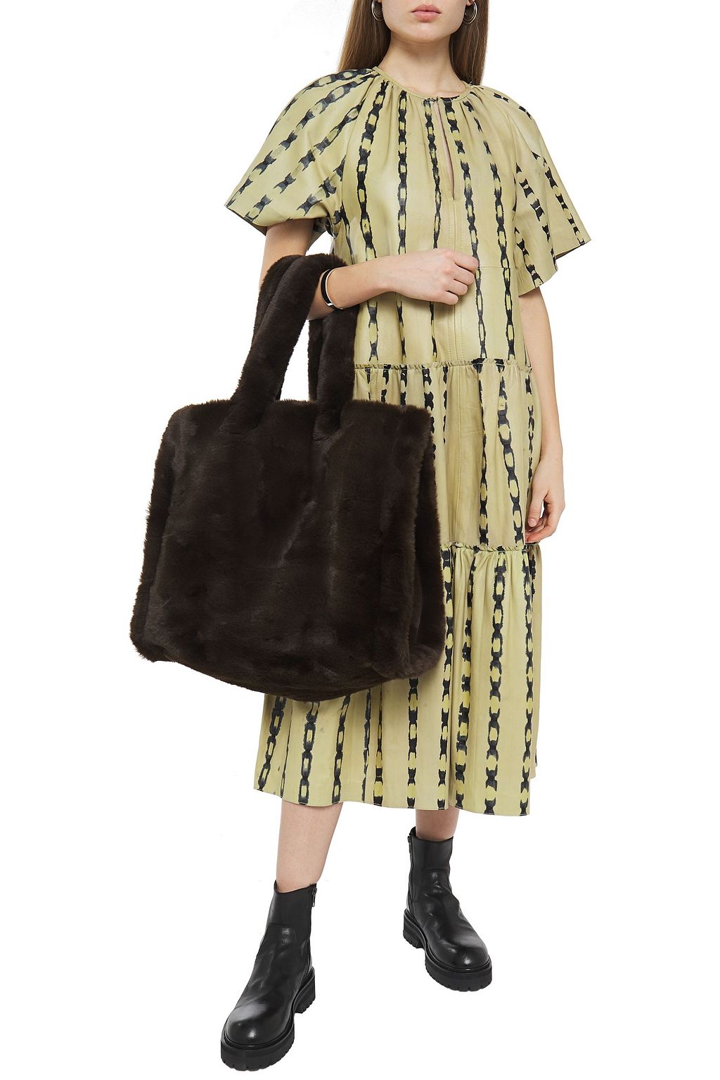 STAND STUDIO Lola faux fur tote