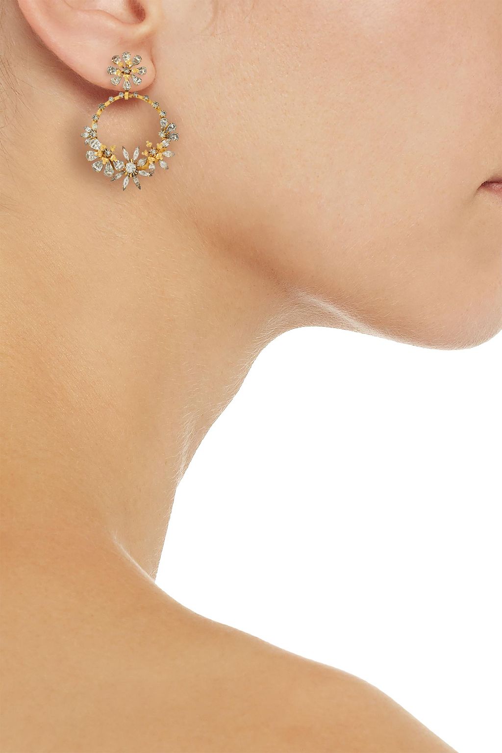 ELIZABETH COLE 24 KT. vergoldete Ohrringe mit Swarovski-Kristallen