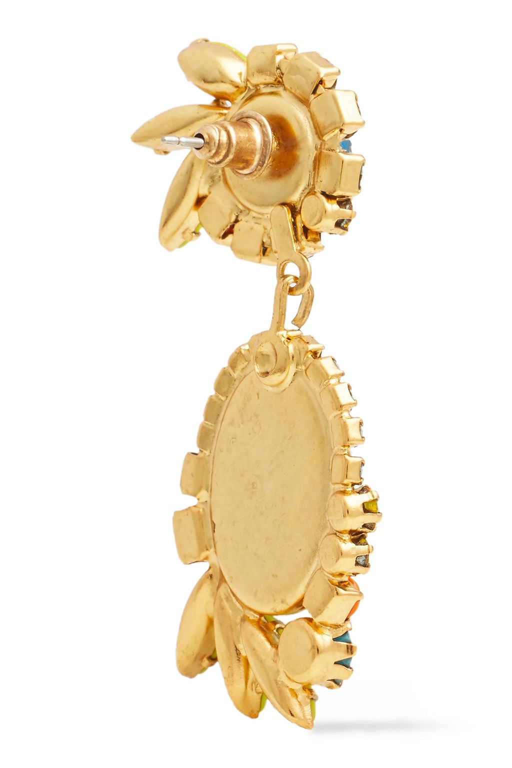 ELIZABETH COLE Riley 24-karat gold-plated multi-stone earrings