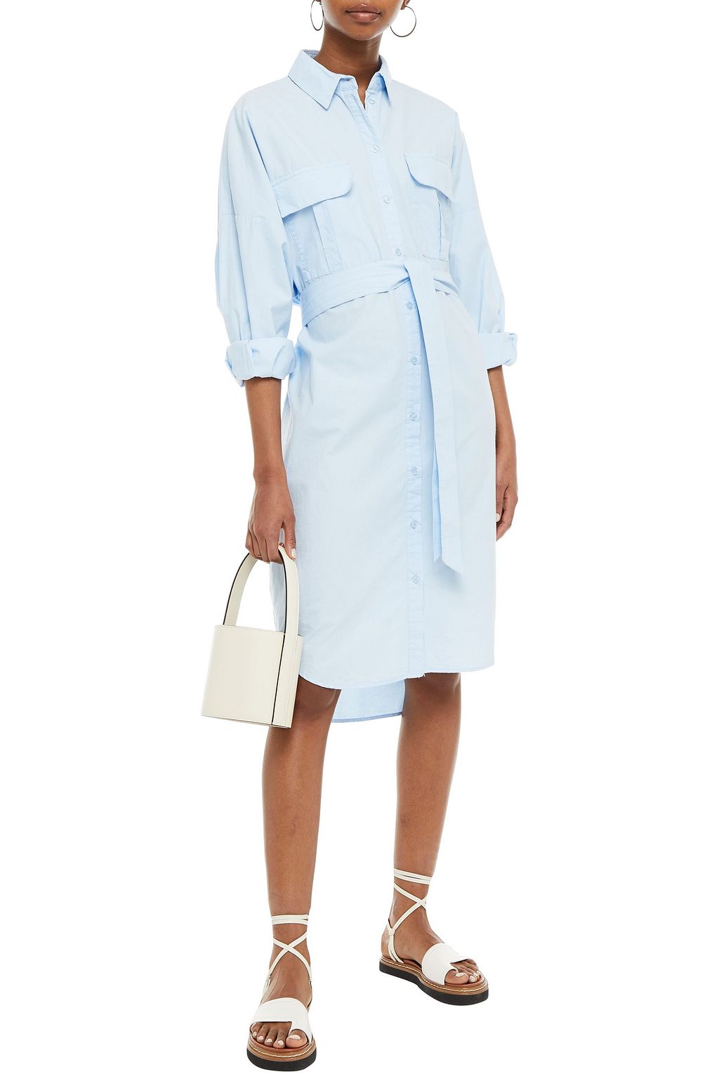 GESTUZ Stalia oversized cotton-poplin shirt dress