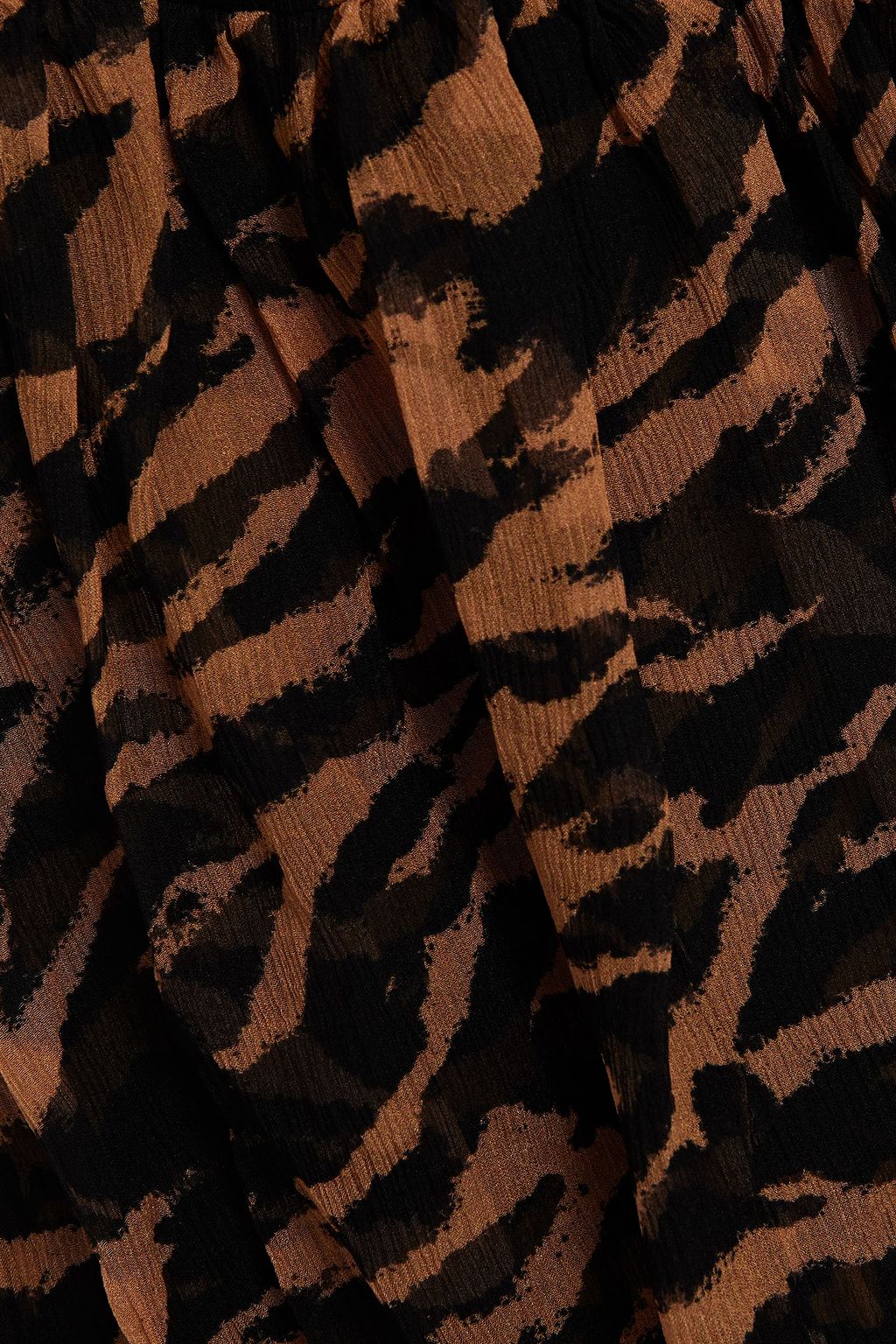 ZIMMERMANN Wavelength tiered tiger-print silk-georgette midi skirt