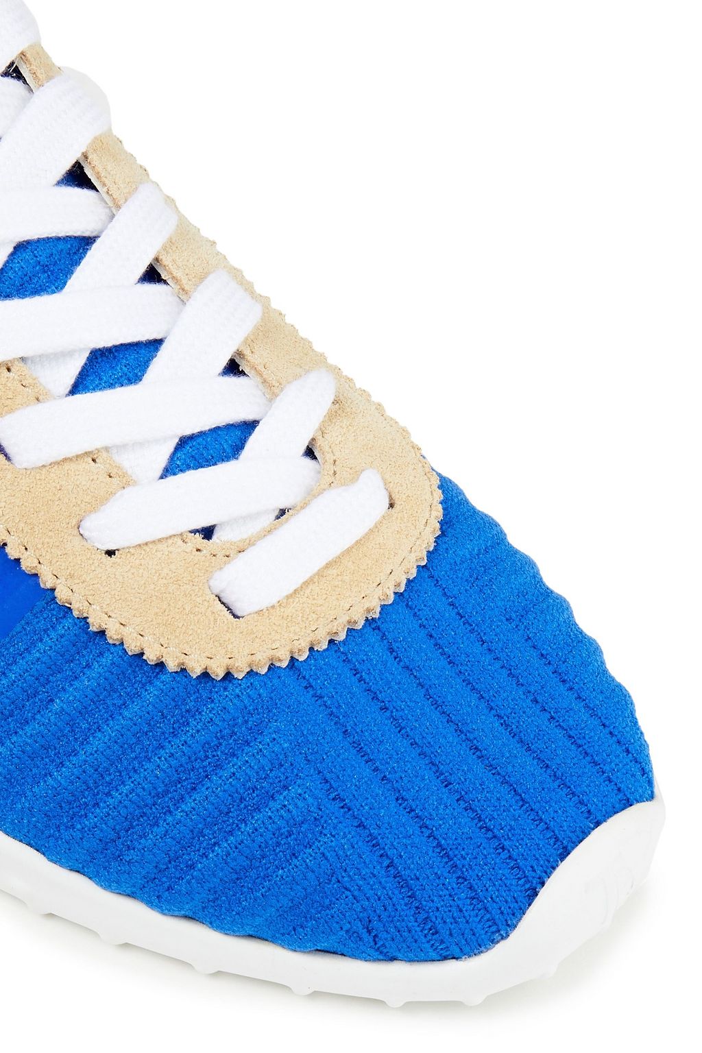 TOD'S Bedruckte Sneakers aus Stretch-Strick mit Velourslederbesatz