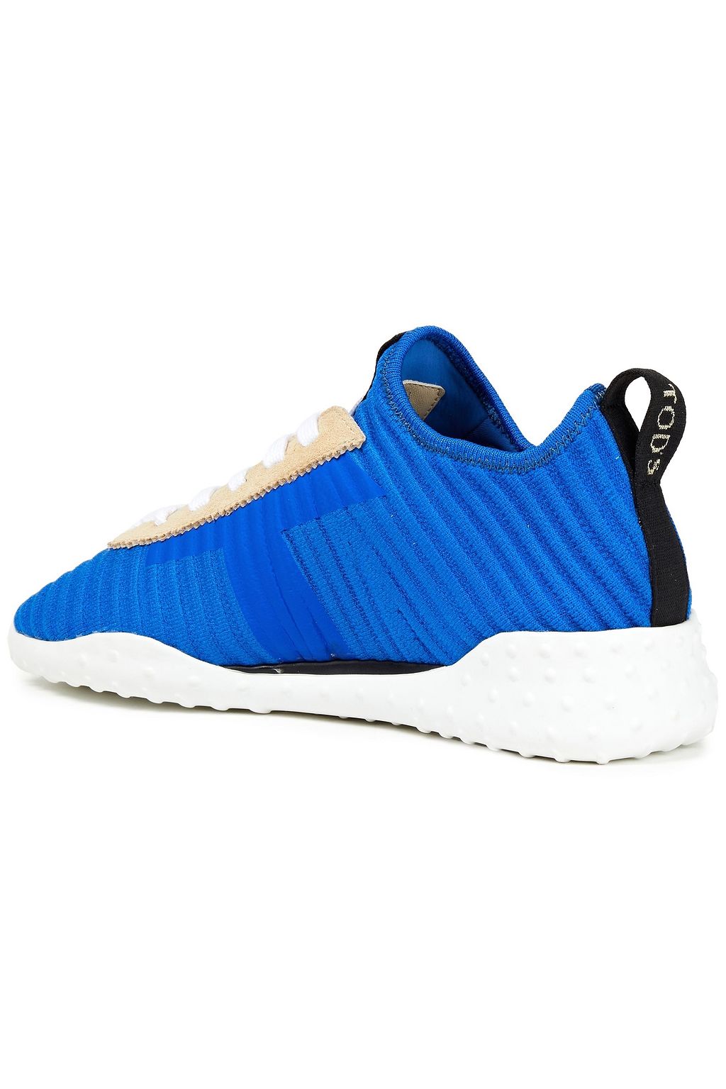 TOD'S Bedruckte Sneakers aus Stretch-Strick mit Velourslederbesatz