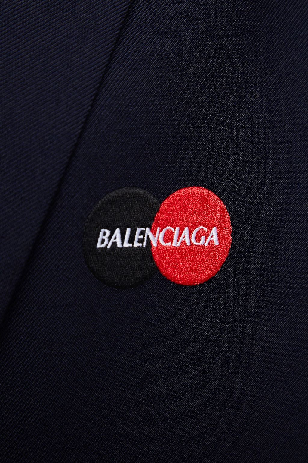 BALENCIAGA Embroidered wool-blend twill coat