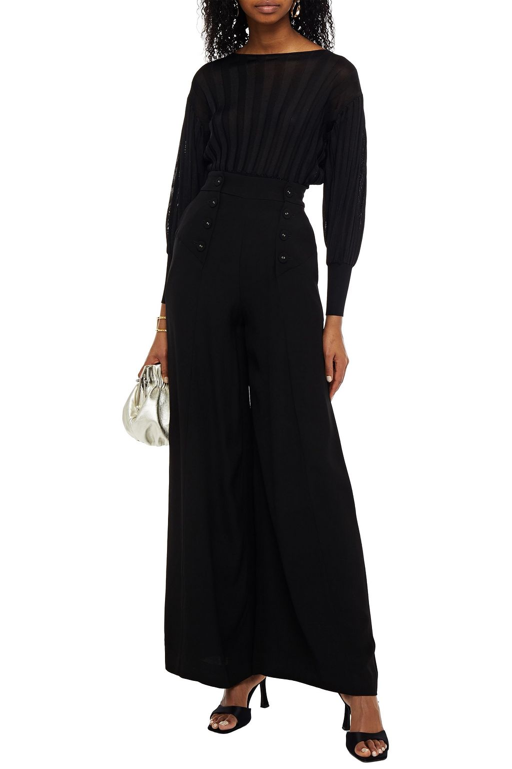zimmermann crepe wide leg pants