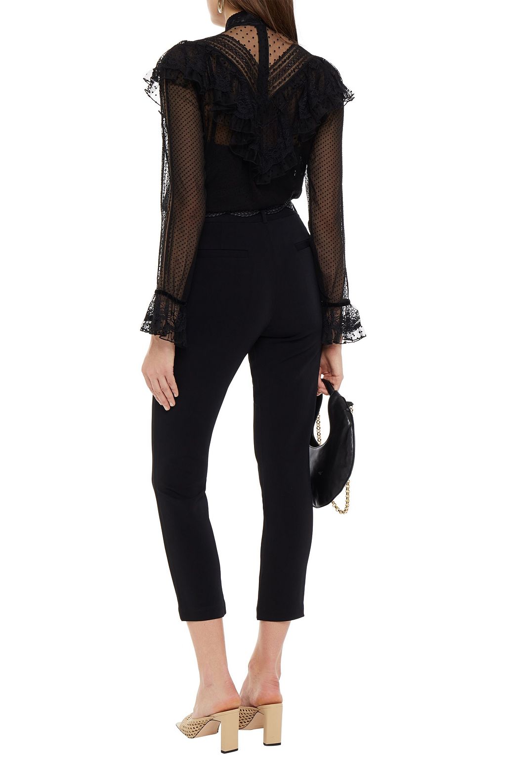 ZIMMERMANN Wavelength cropped crepe slim-leg pants