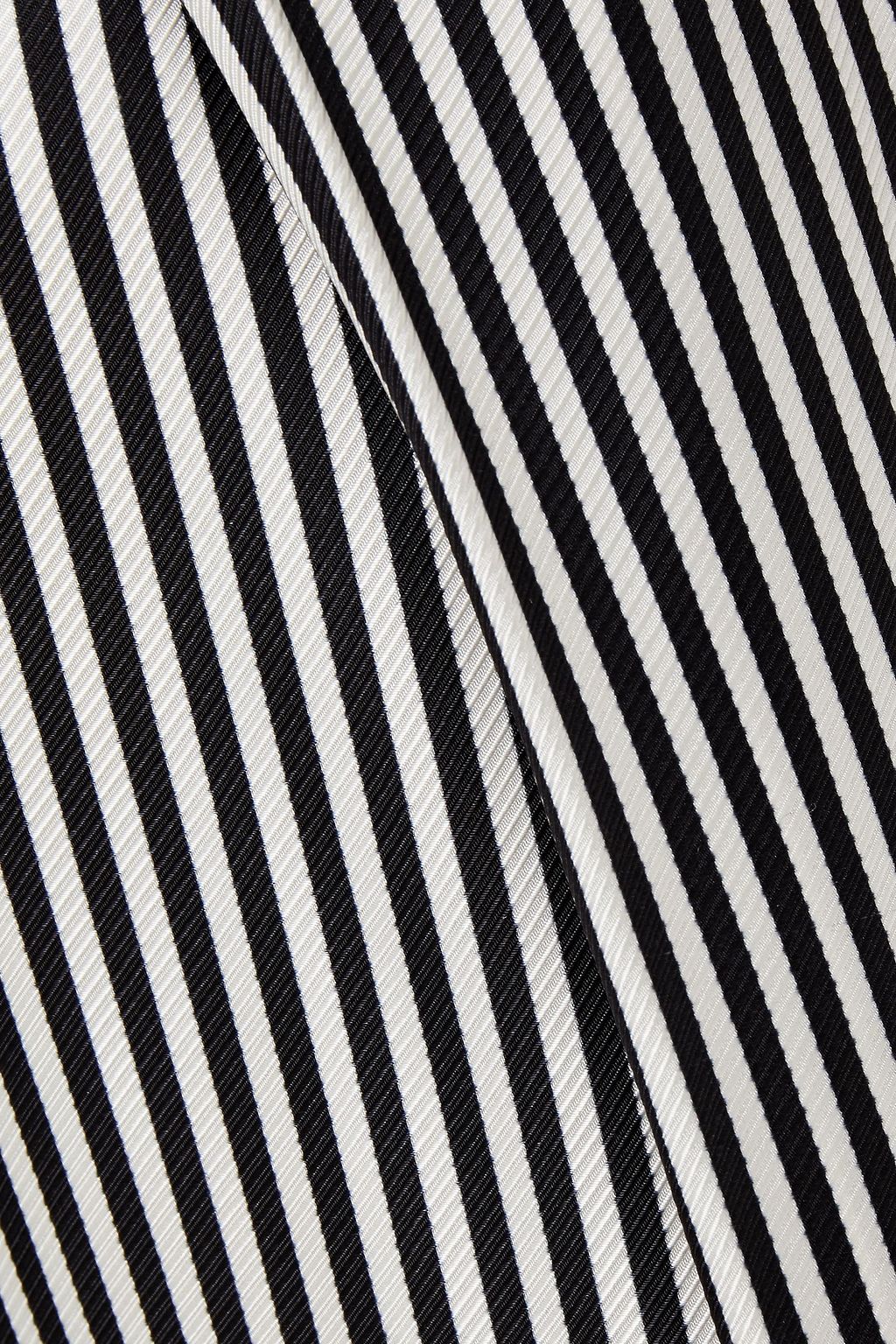 ZIMMERMANN Pleated striped satin-twill wide-leg pants