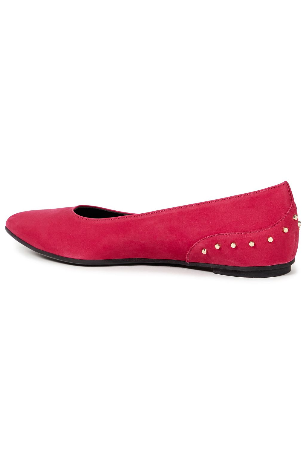 TOD'S Studded suede point-toe flats