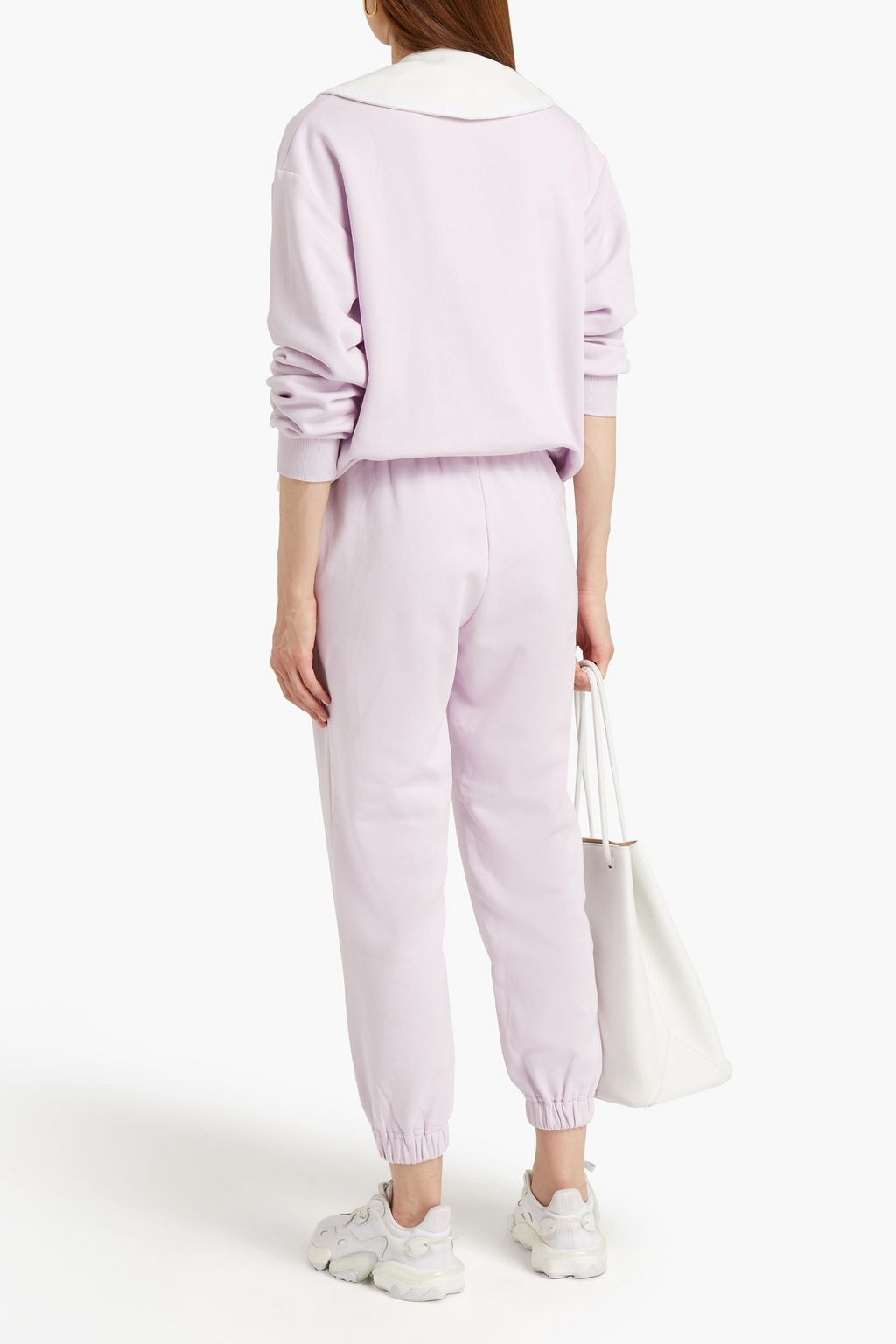 SLEEPER Cotton-blend fleece sweatshirt and track pants set