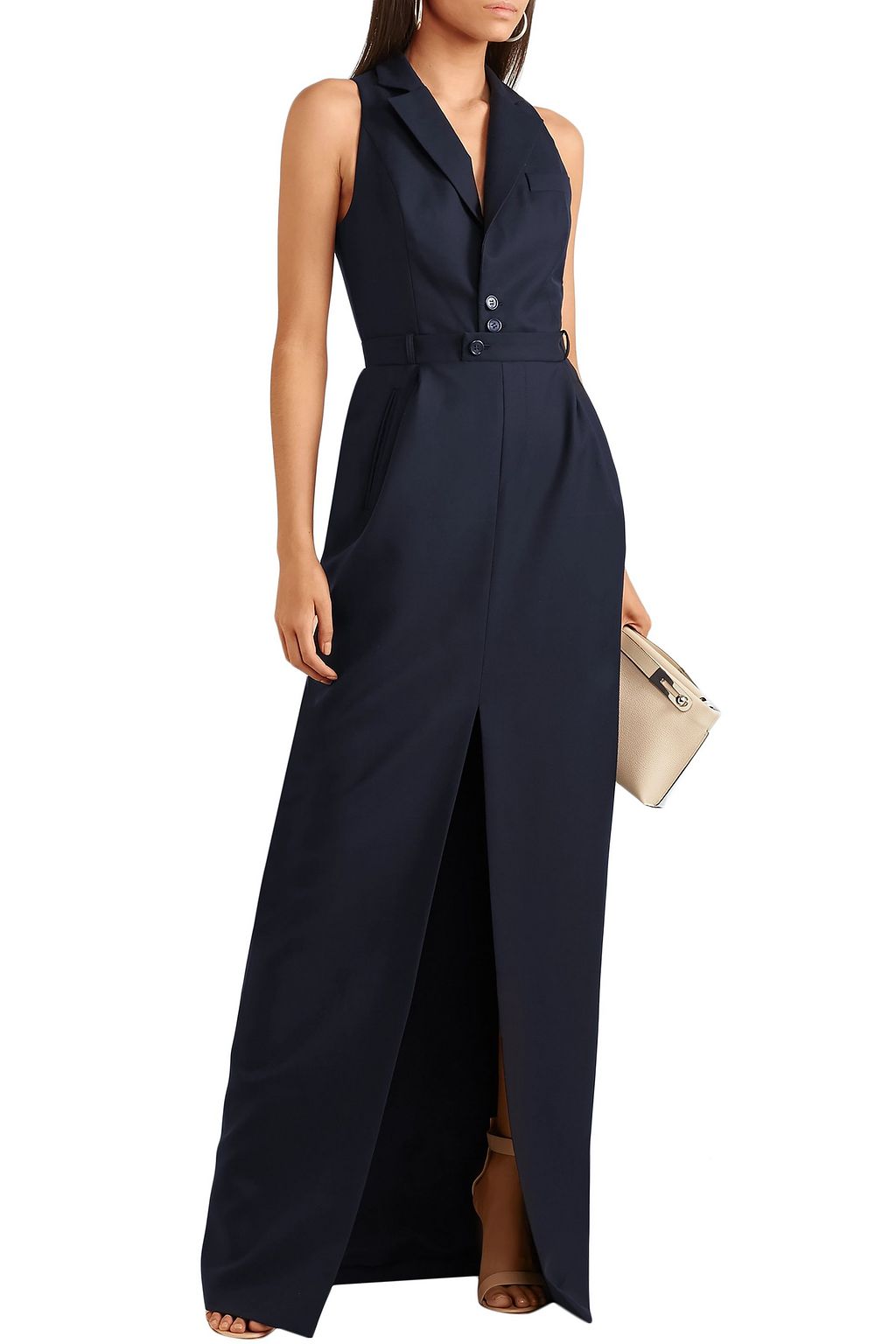 GABRIELA HEARST ウールクレープ ロングドレス