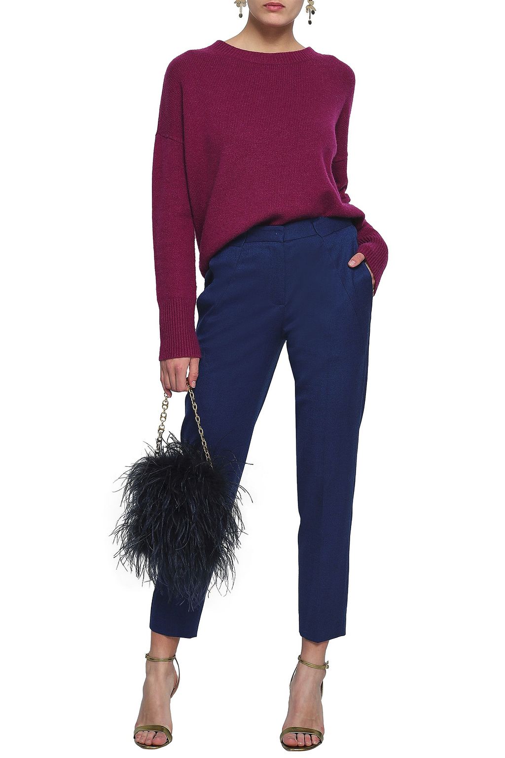 VIONNET Stretch-wool twill tapered pants