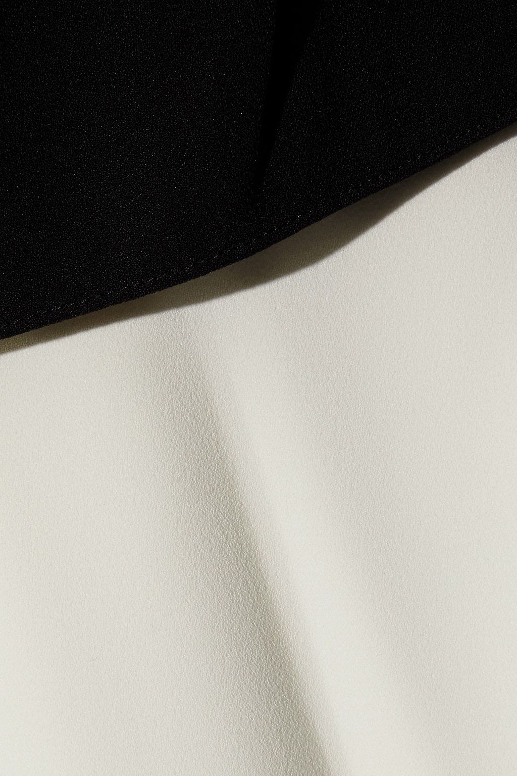 HALSTON Strapless two-tone cady mini dress