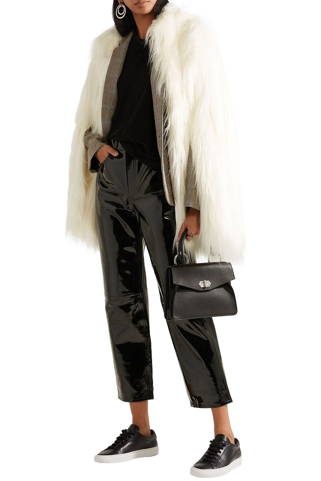HOUSE OF FLUFF Convertible faux fur coat