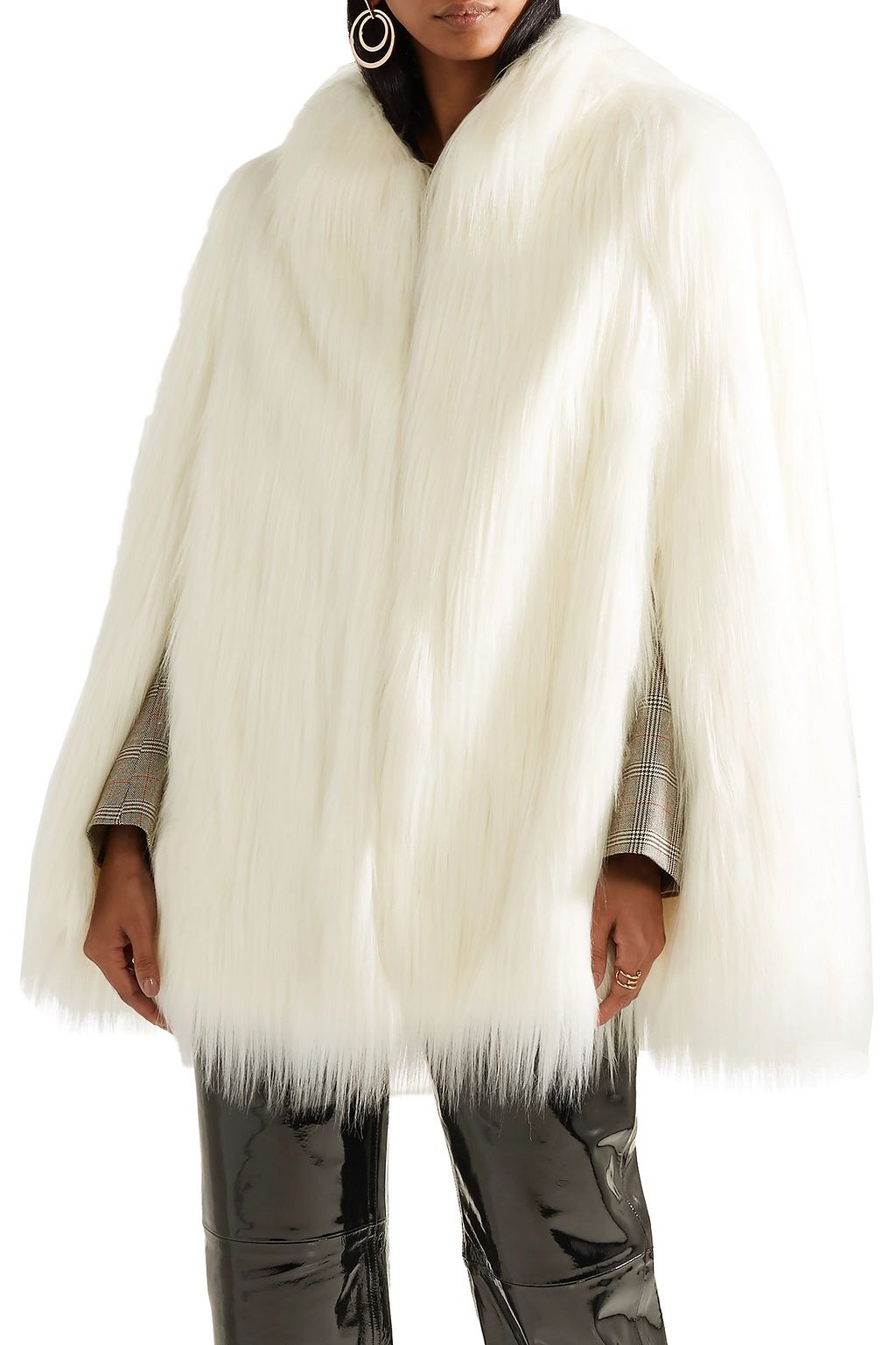 HOUSE OF FLUFF Convertible faux fur coat