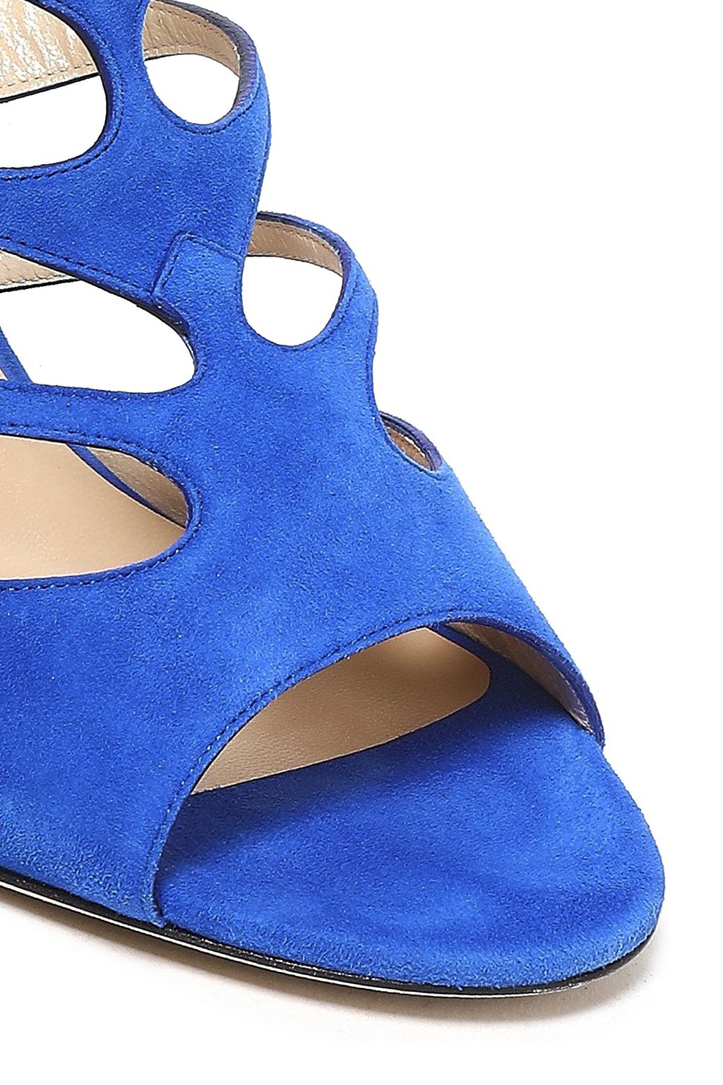 JIMMY CHOO Ren 90 cutout suede sandals