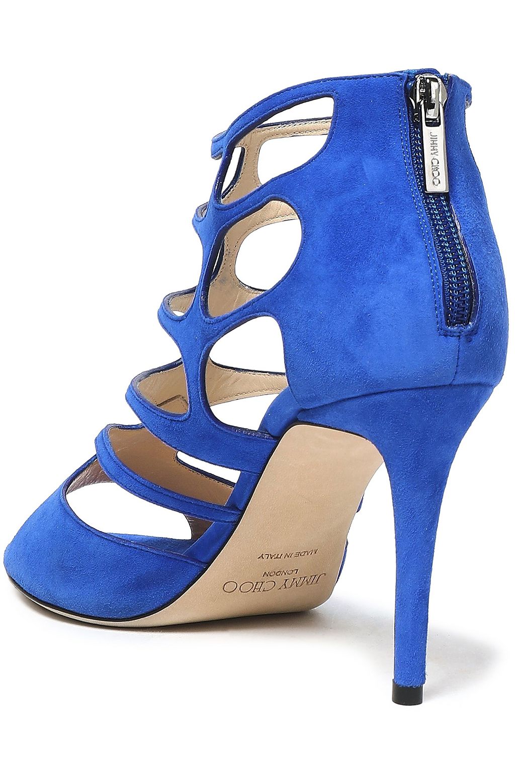 JIMMY CHOO Ren 90 cutout suede sandals