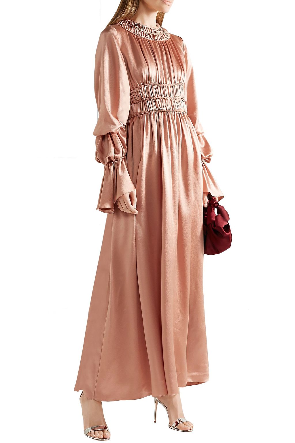 ROKSANDA Zoya ruched silk-satin maxi dress
