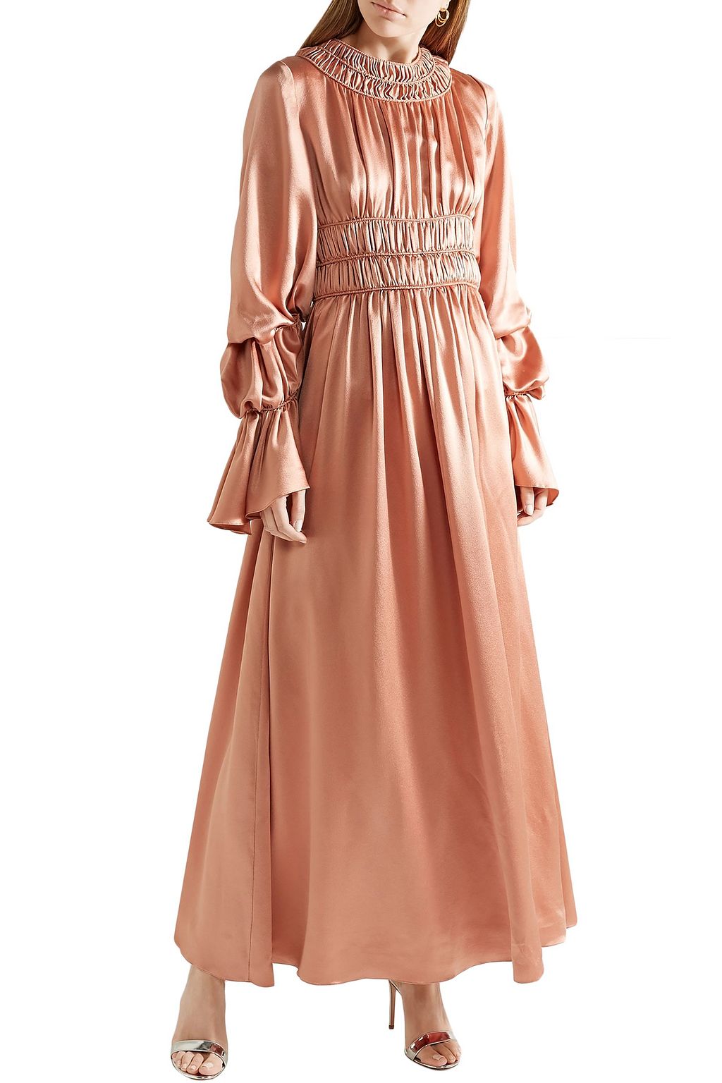 ROKSANDA Zoya ruched silk-satin maxi dress