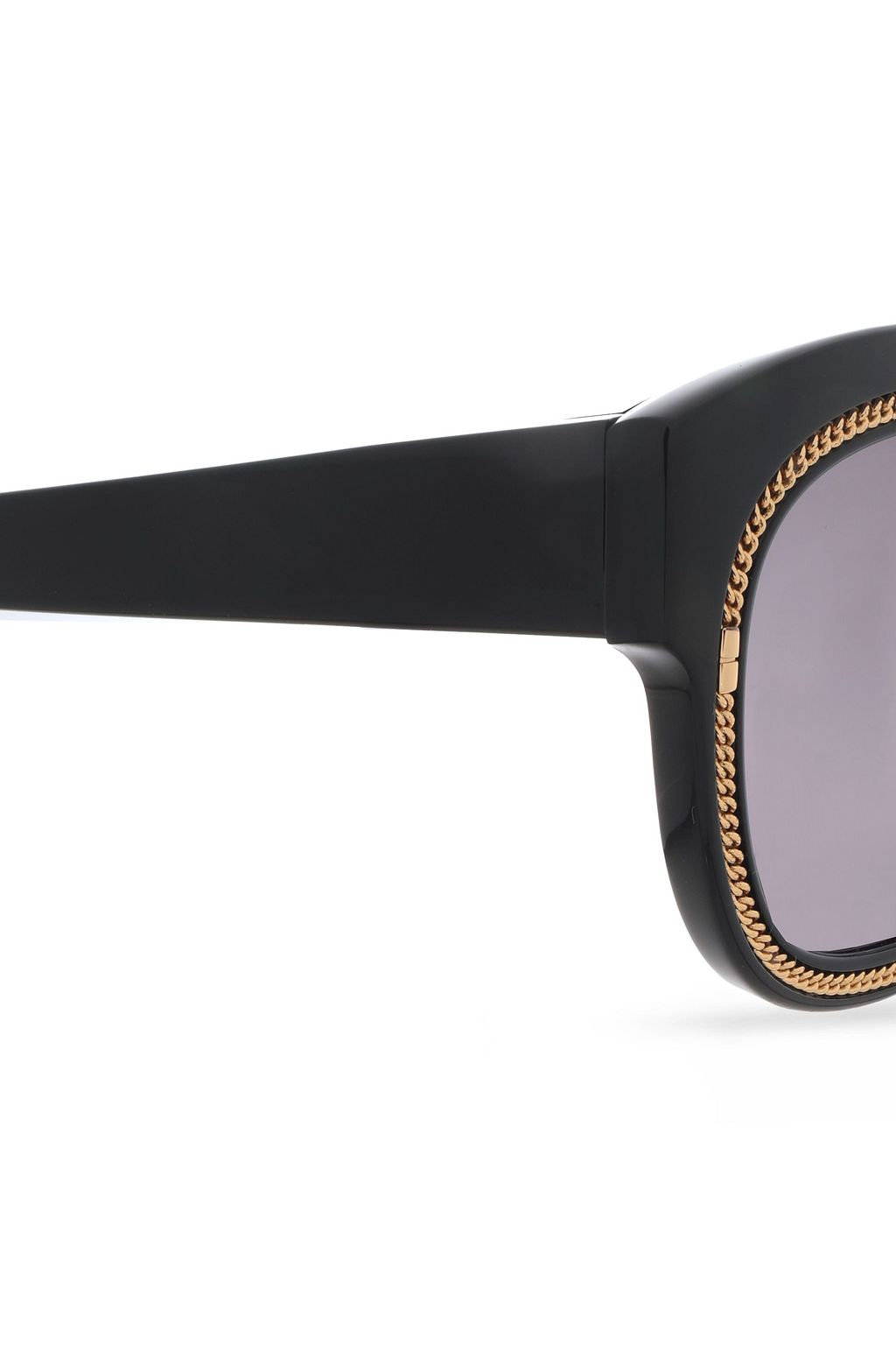 STELLA MCCARTNEY Square-frame chain-trimmed acetate sunglasses