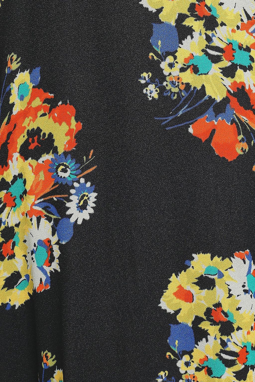ETRO Fluted floral-print crepe dress