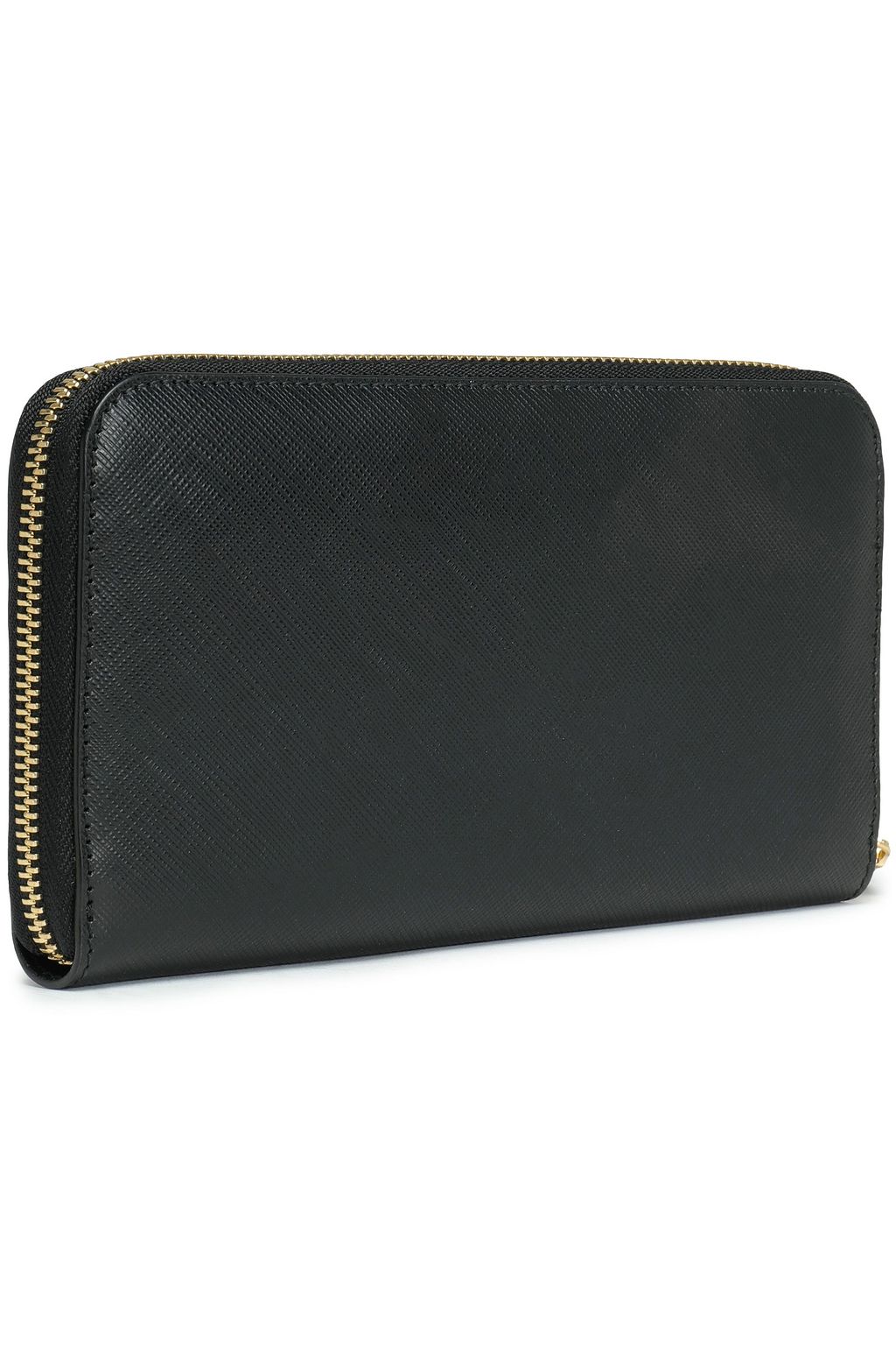 FERRAGAMO Bow-embellished striped leather wallet