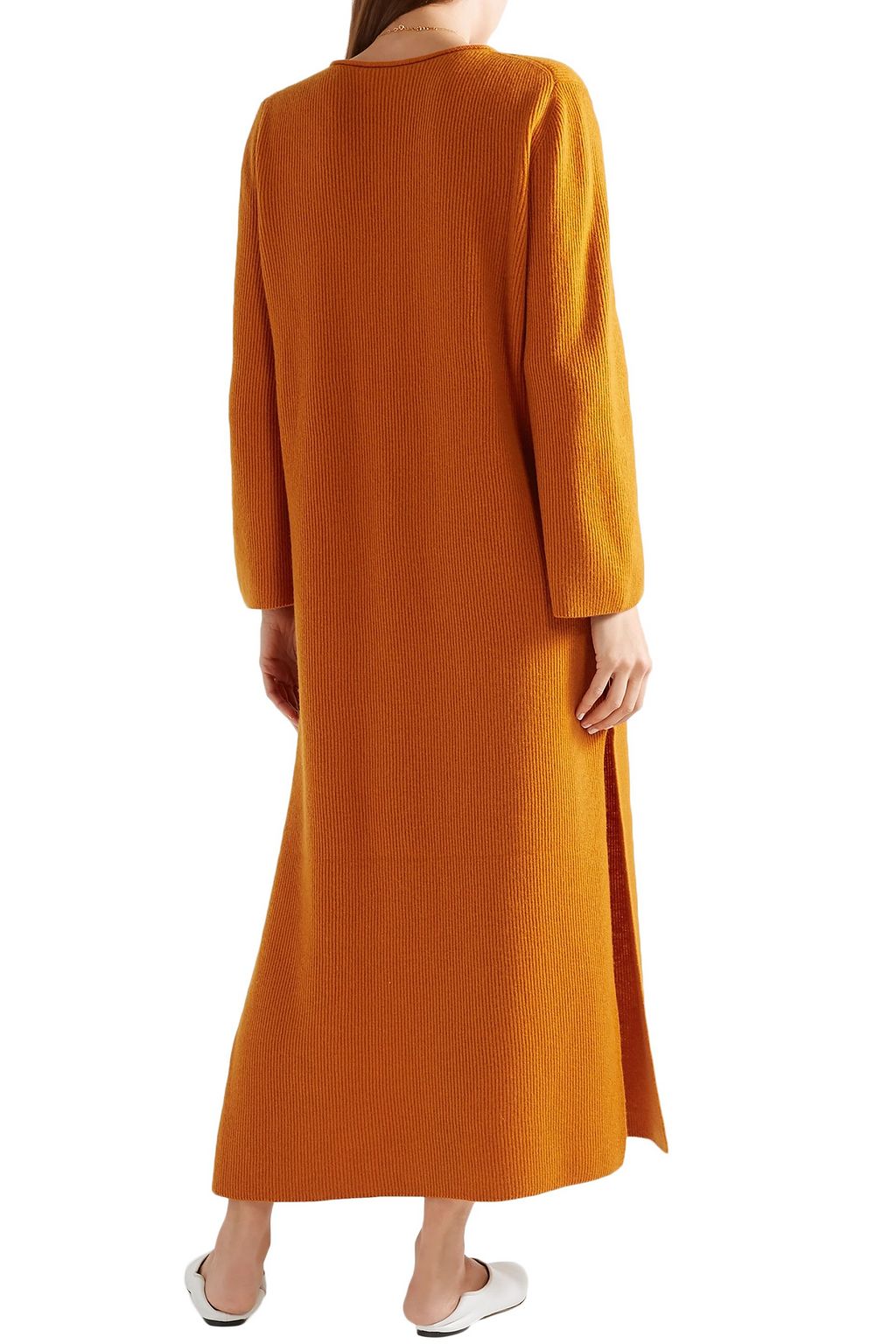THE ROW Tirrie ribbed cashmere midi dress