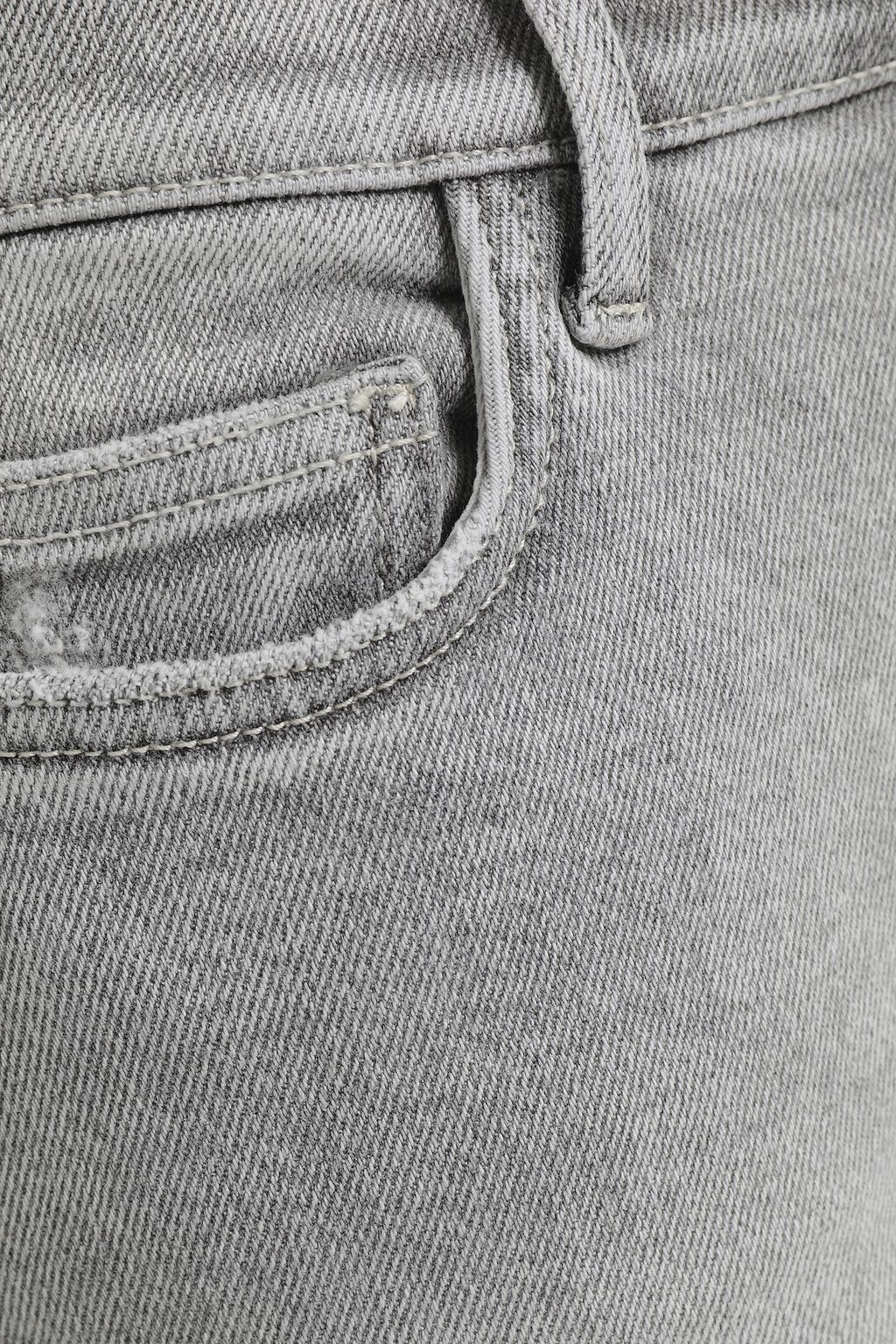 CURRENT/ELLIOTT Distressed mid-rise skinny jeans