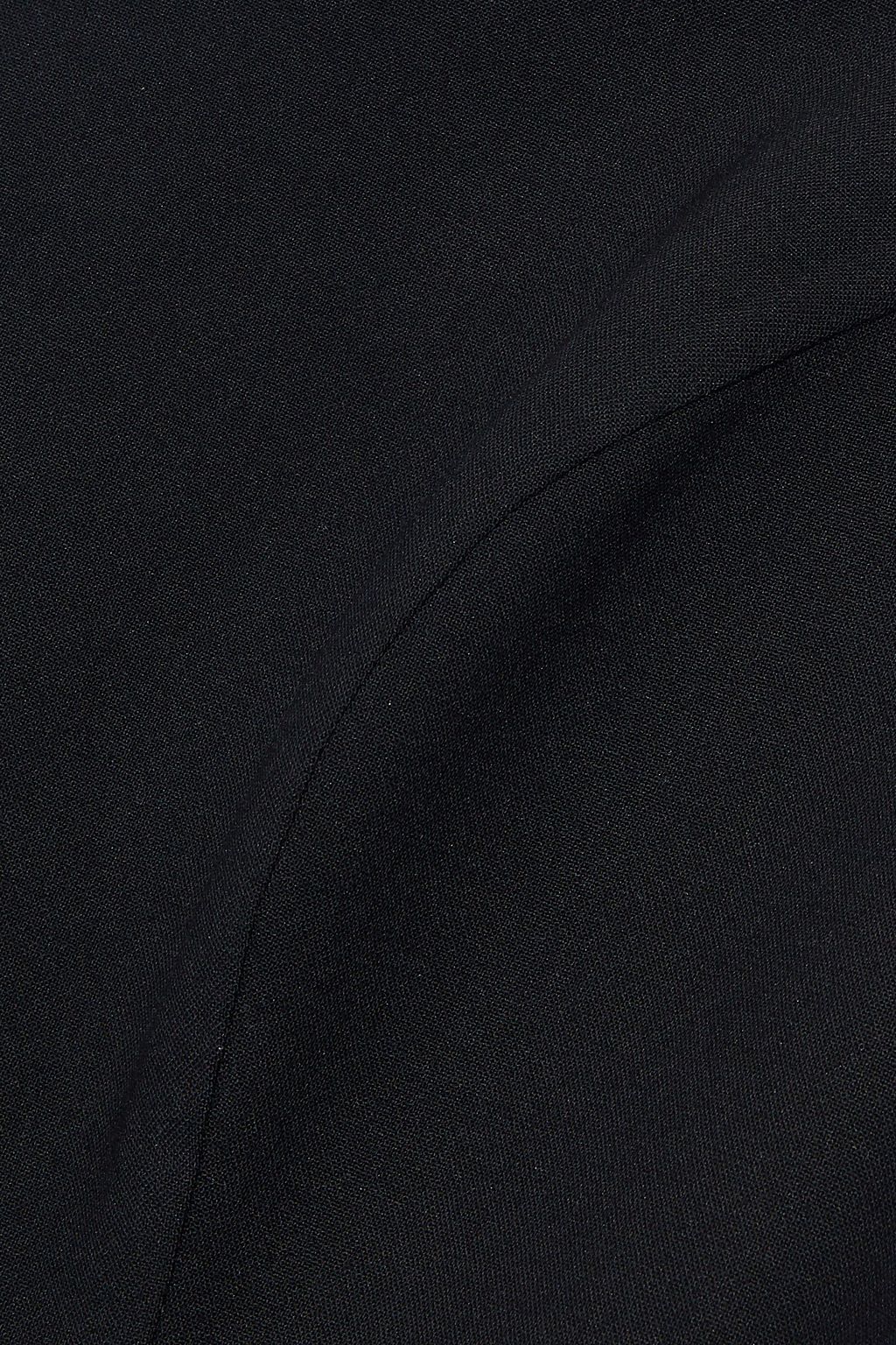 CAROLINA HERRERA Fluted bead-embellished stretch-wool crepe dress