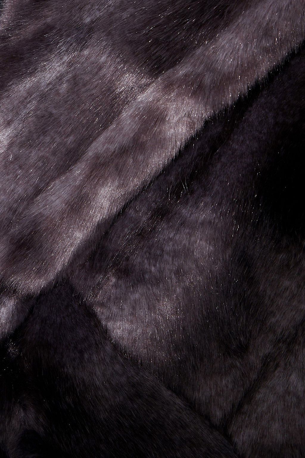 GOEN.J Quilted faux fur coat