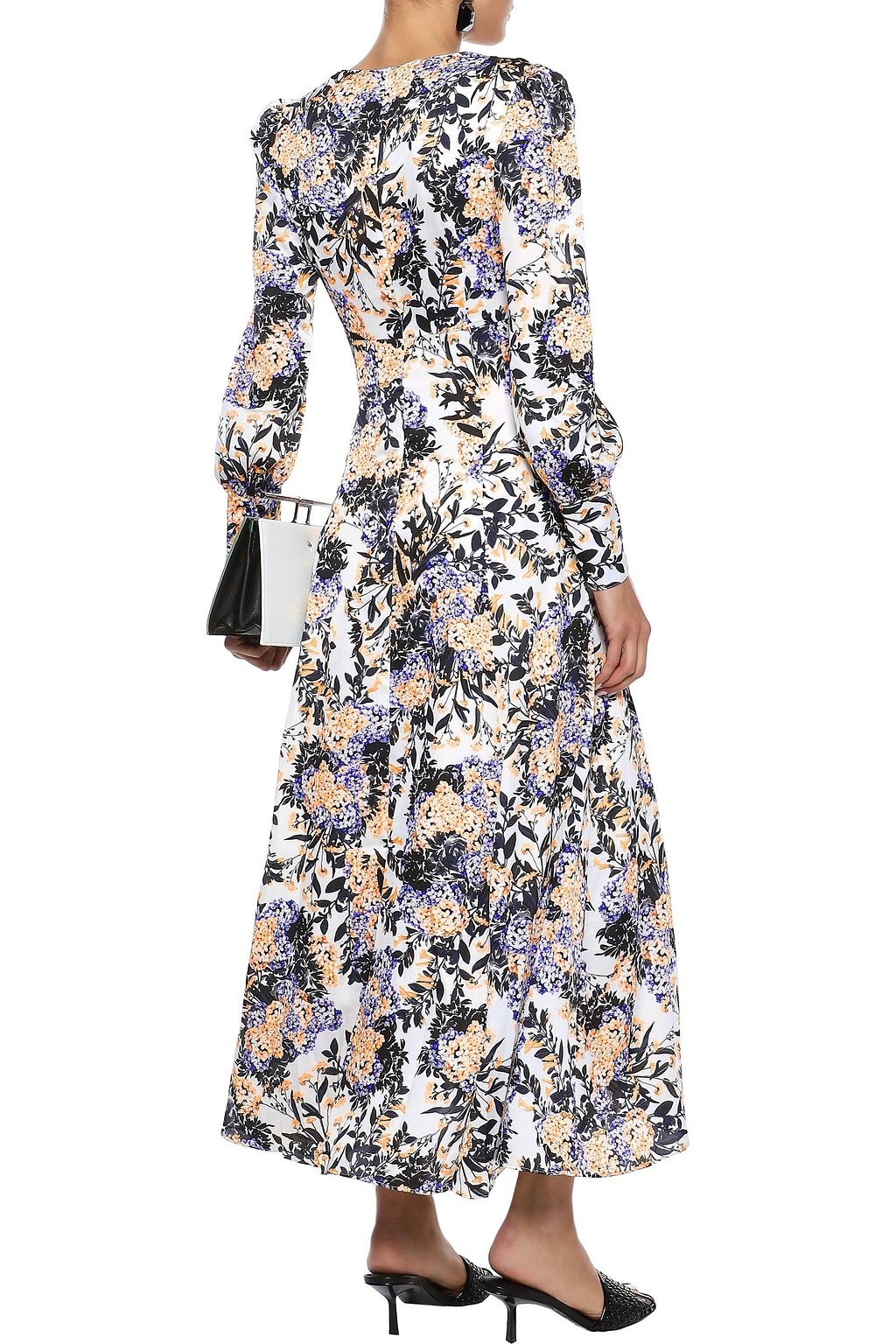 GOEN.J Floral-print washed-crepe maxi dress