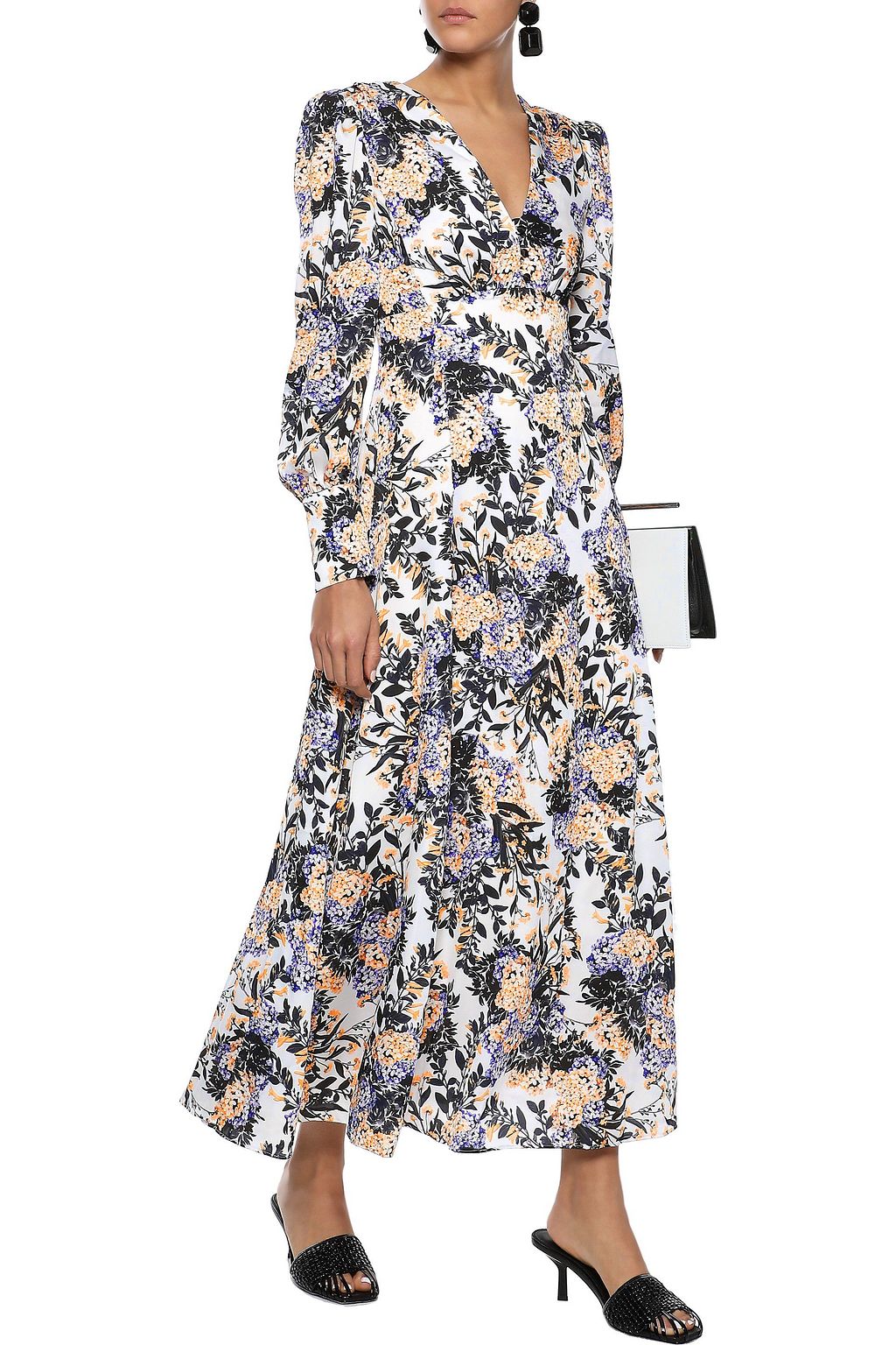 GOEN.J Floral-print washed-crepe maxi dress