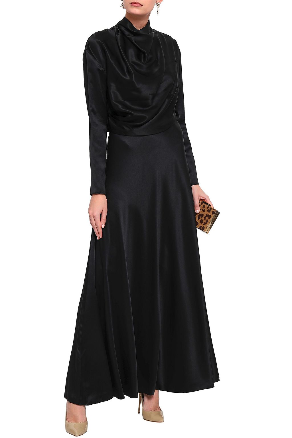 VIONNET Silk-satin maxi dress