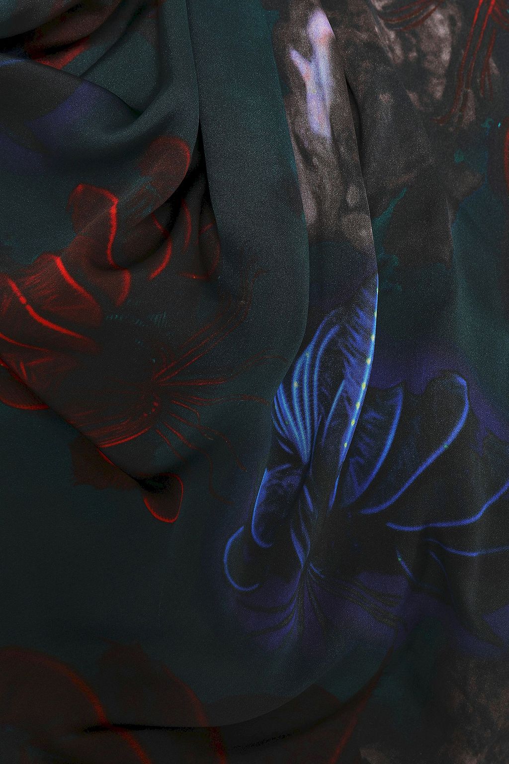 VIONNET Floral-print silk-satin maxi dress