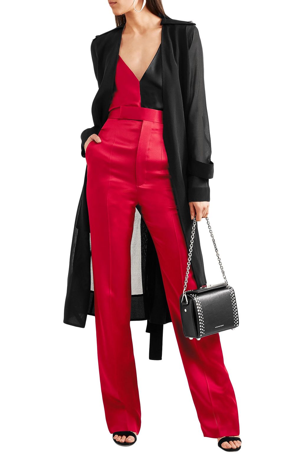 HAIDER ACKERMANN Crepe-satin straight-leg pants