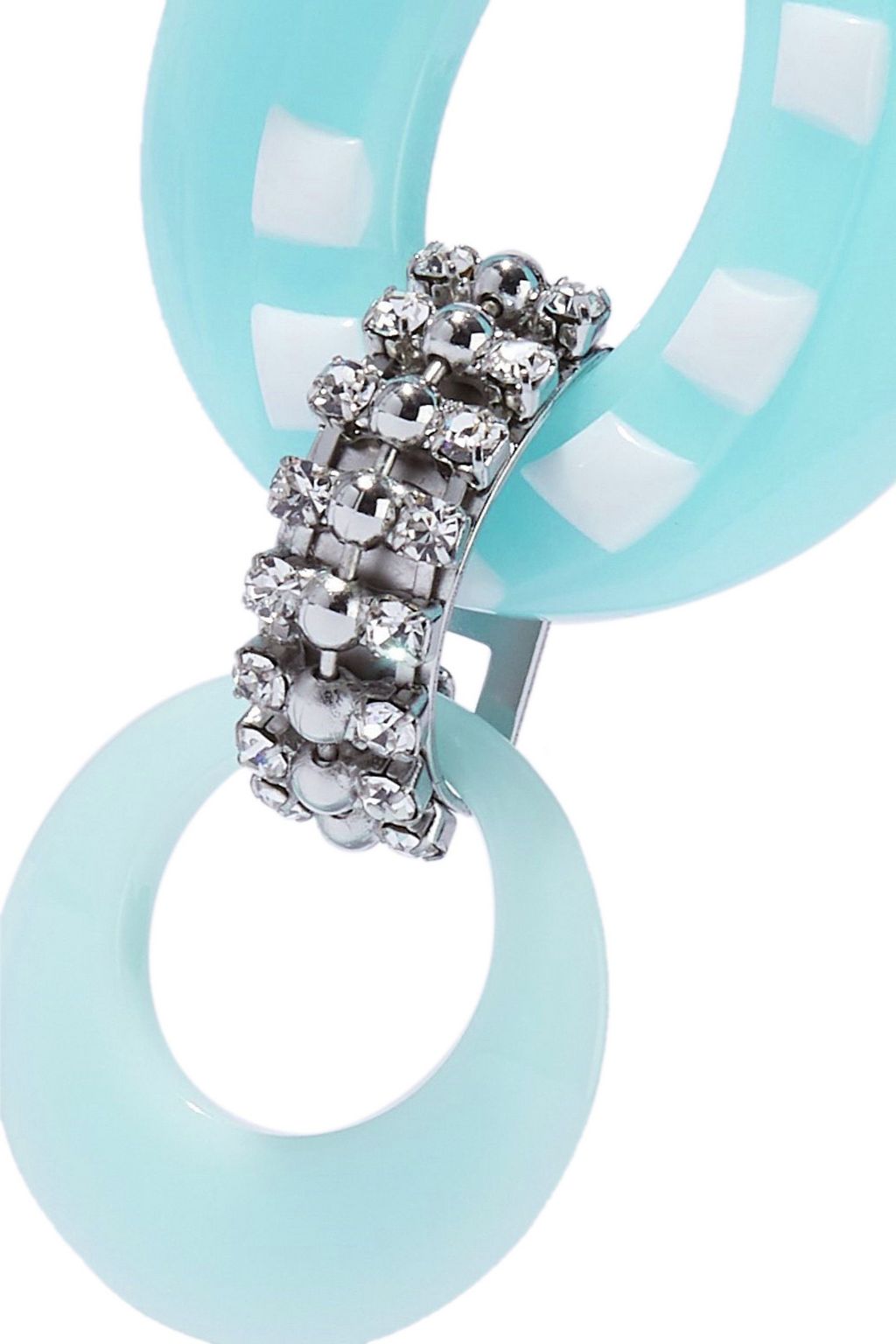 DANNIJO Armie silver-tone, crystal and resin earrings