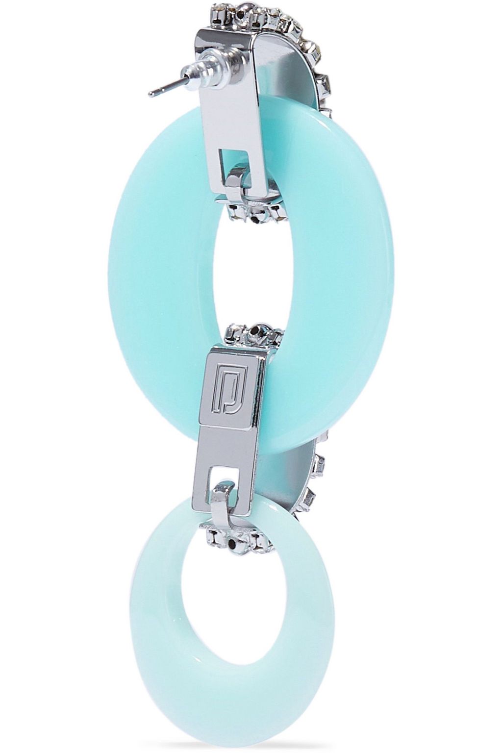DANNIJO Armie silver-tone, crystal and resin earrings