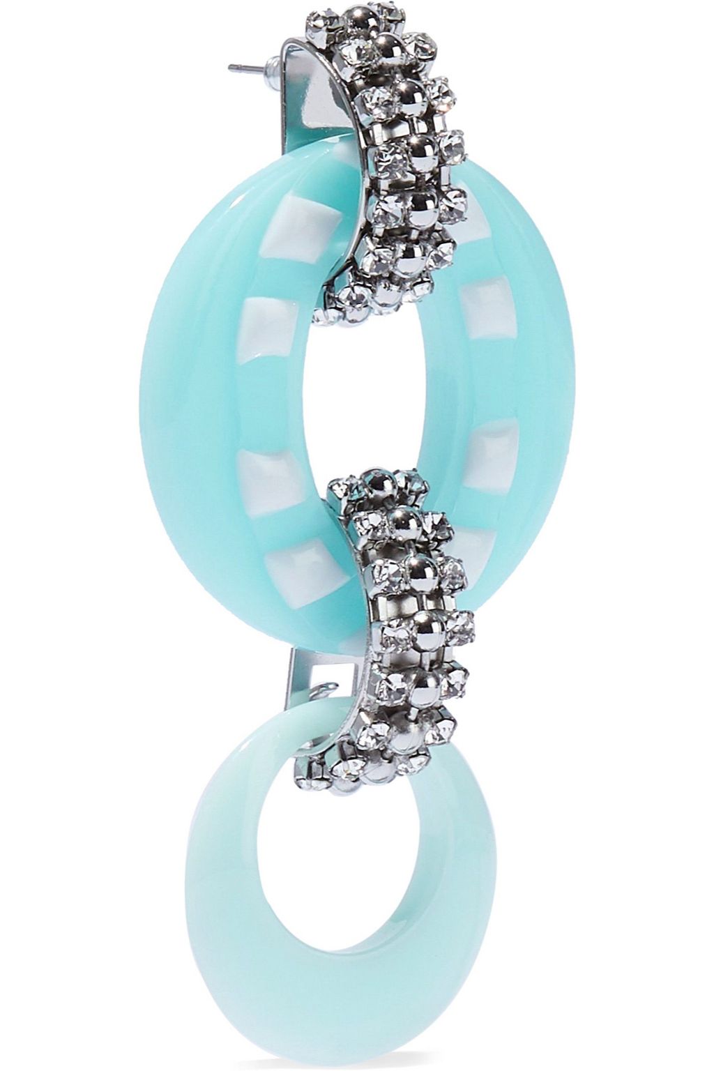 DANNIJO Armie silver-tone, crystal and resin earrings