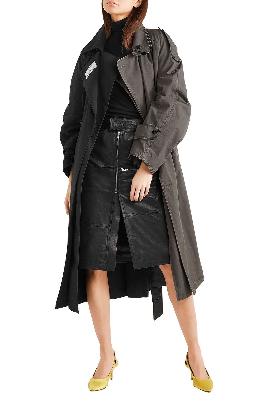 VETEMENTS Reversible two-tone woven trench coat