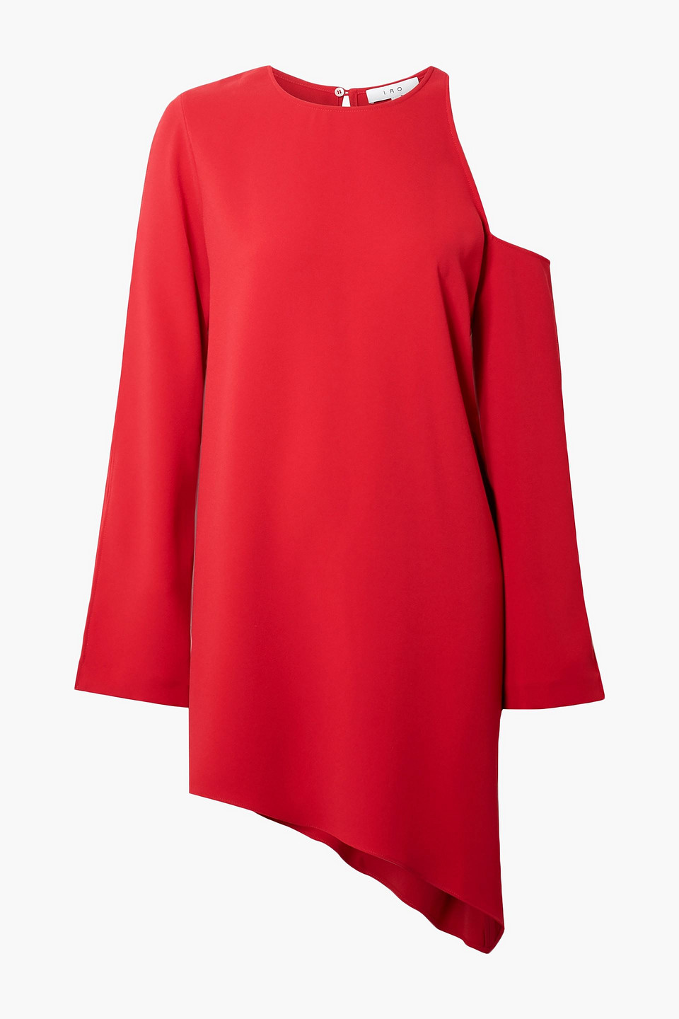 iro - awati asymmetric cutout crepe mini dress - red - fr 34