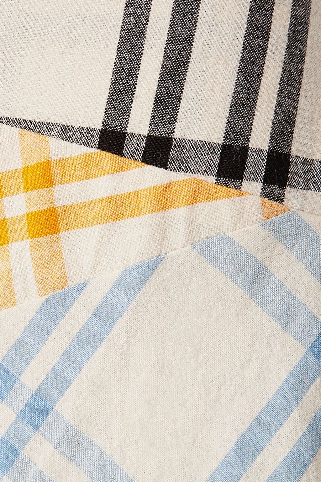 ROSIE ASSOULIN Cut And Paste paneled checked cotton maxi skirt
