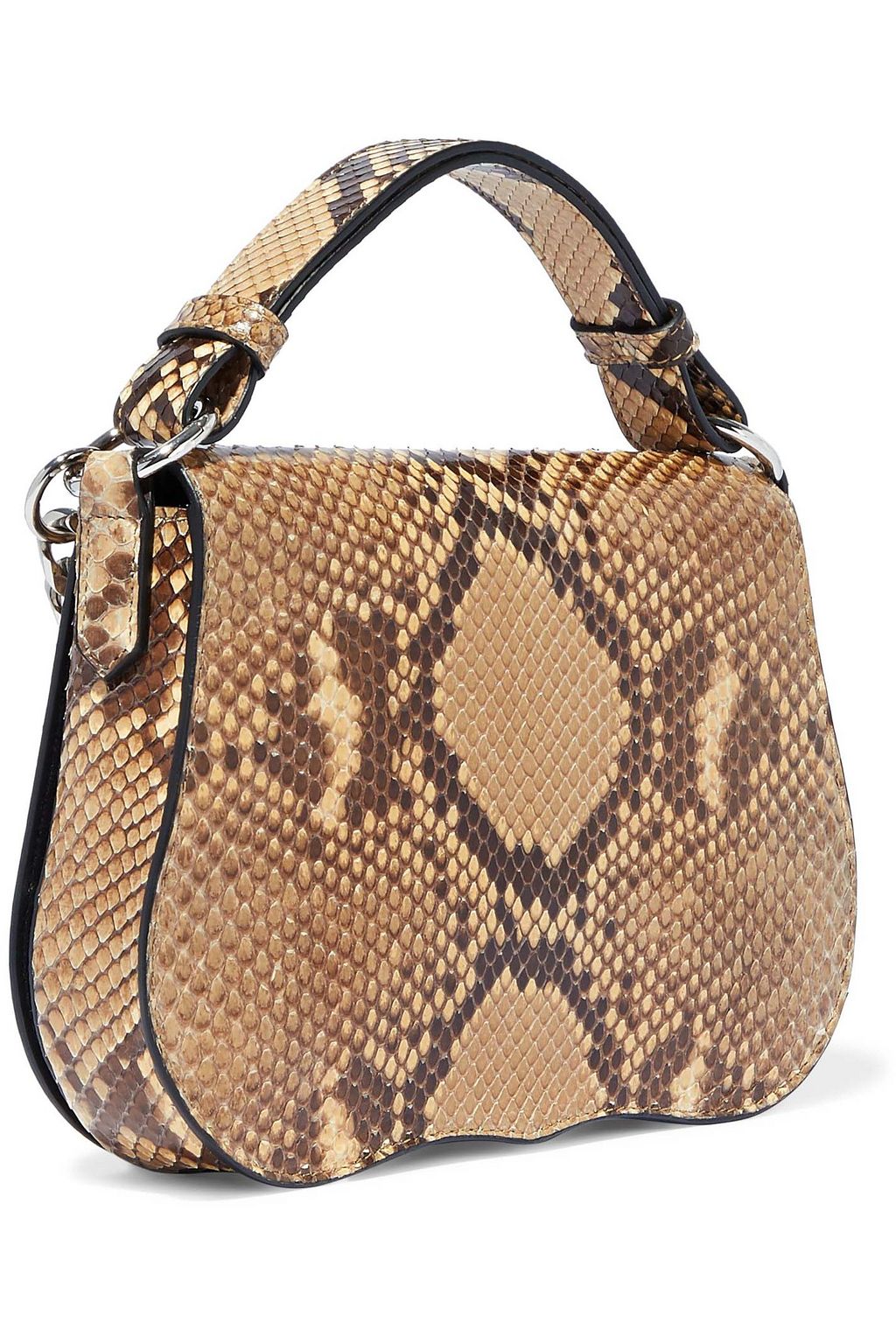 CALVIN KLEIN 205W39NYC Chain-trimmed python shoulder bag