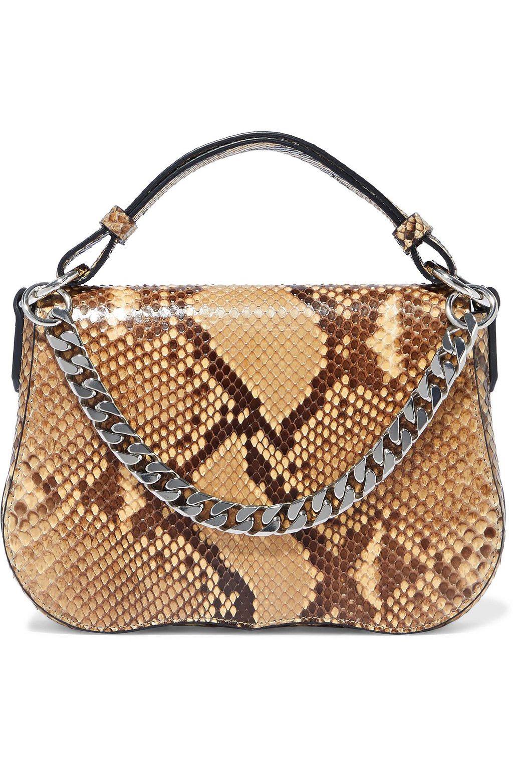 CALVIN KLEIN 205W39NYC Chain-trimmed python shoulder bag