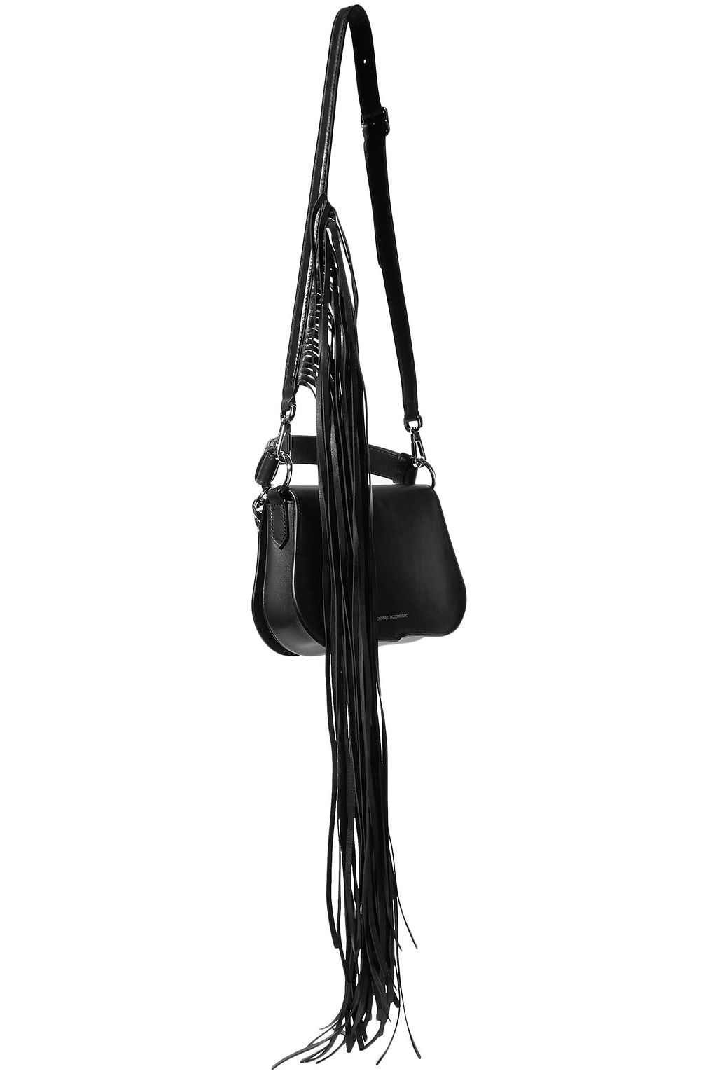 CALVIN KLEIN 205W39NYC Fringed chain-trimmed leather shoulder bag