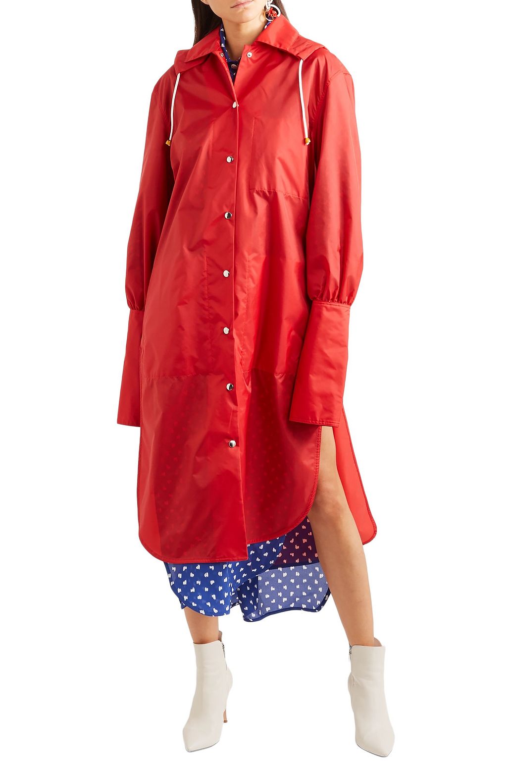 MARNI Oversized hooded shell raincoat