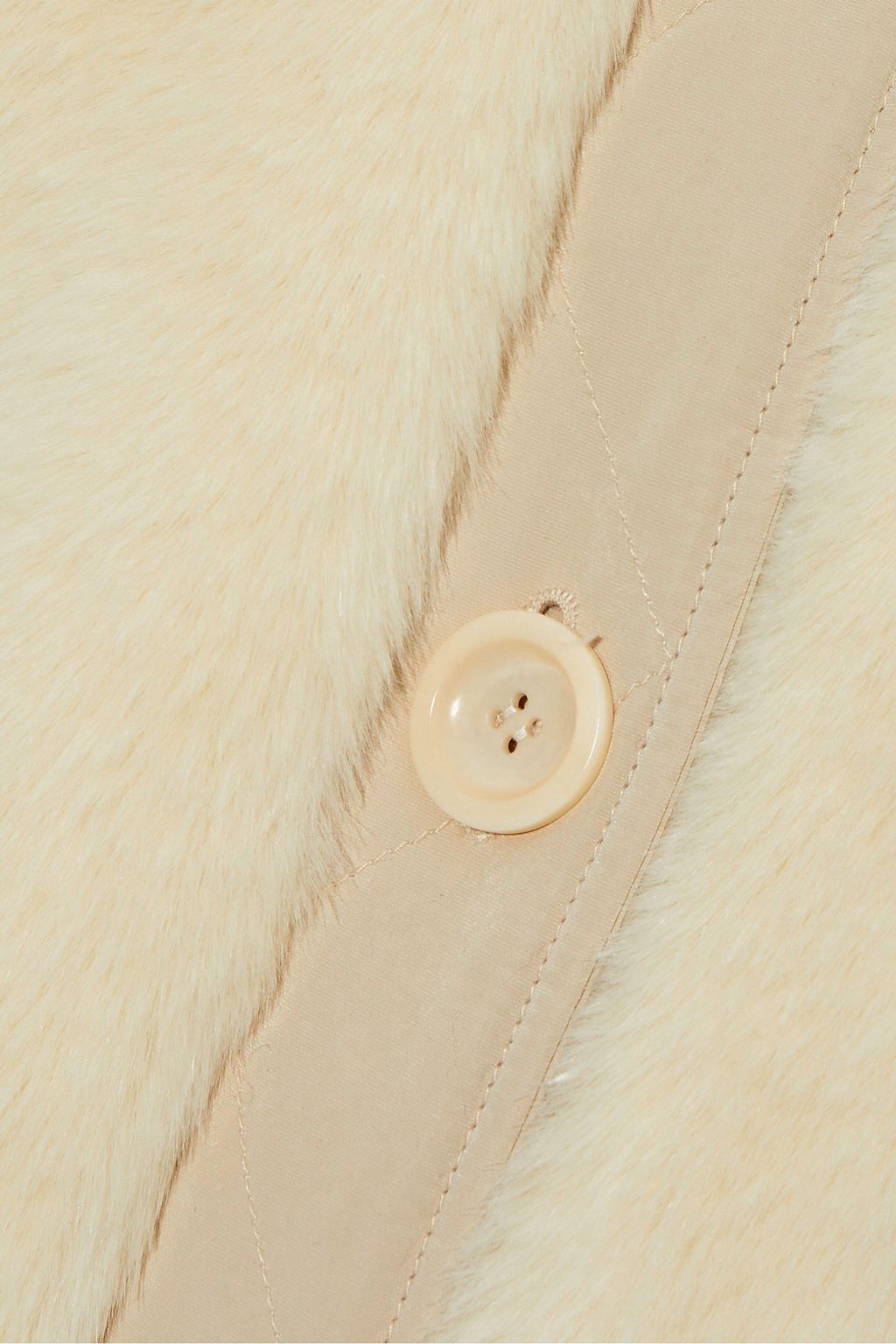 GOEN.J Quilted shell-trimmed faux fur coat
