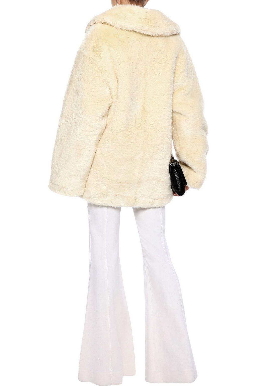 GOEN.J Quilted shell-trimmed faux fur coat