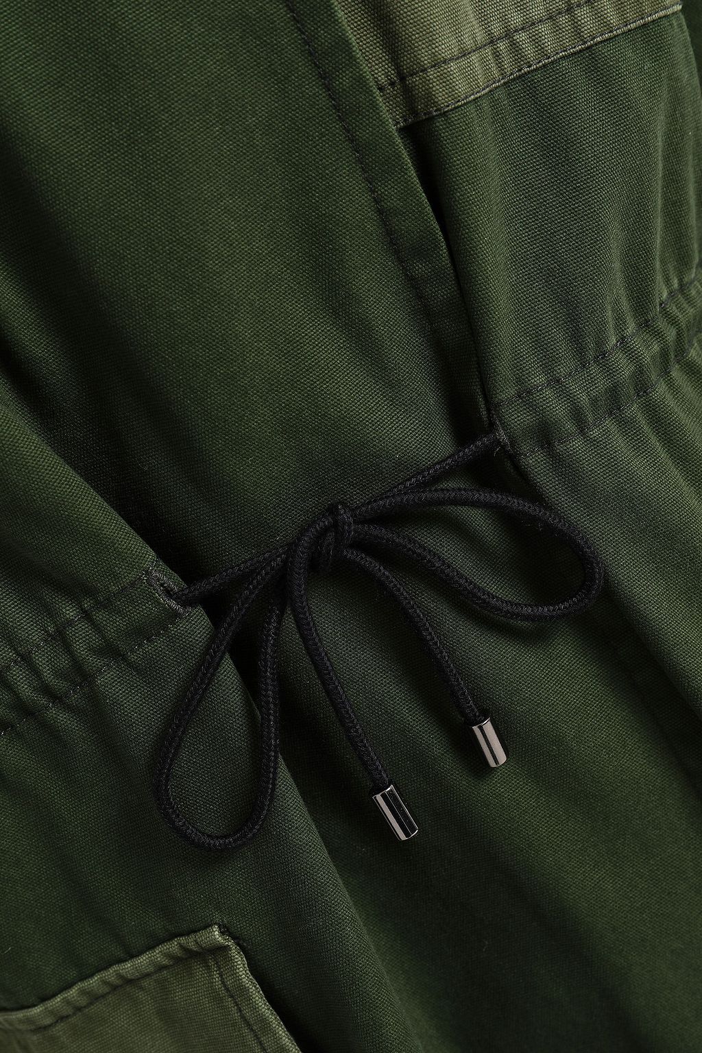 BA&SH Paolo paneled canvas hooded jacket